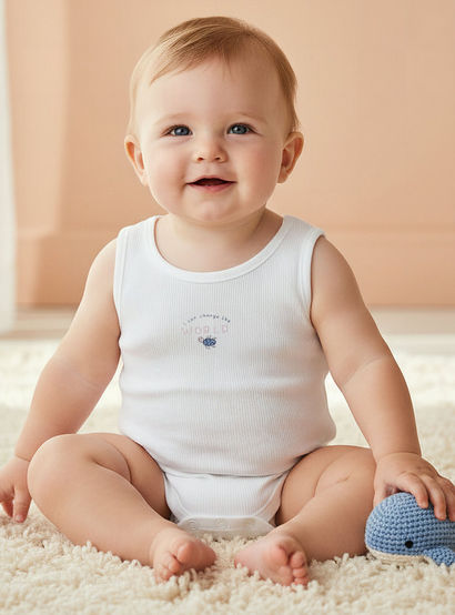 Pack of 5 Juniors Round Neck Sleeveless Bodysuit with Print-baby-boys-clothing-multipacks-image-2