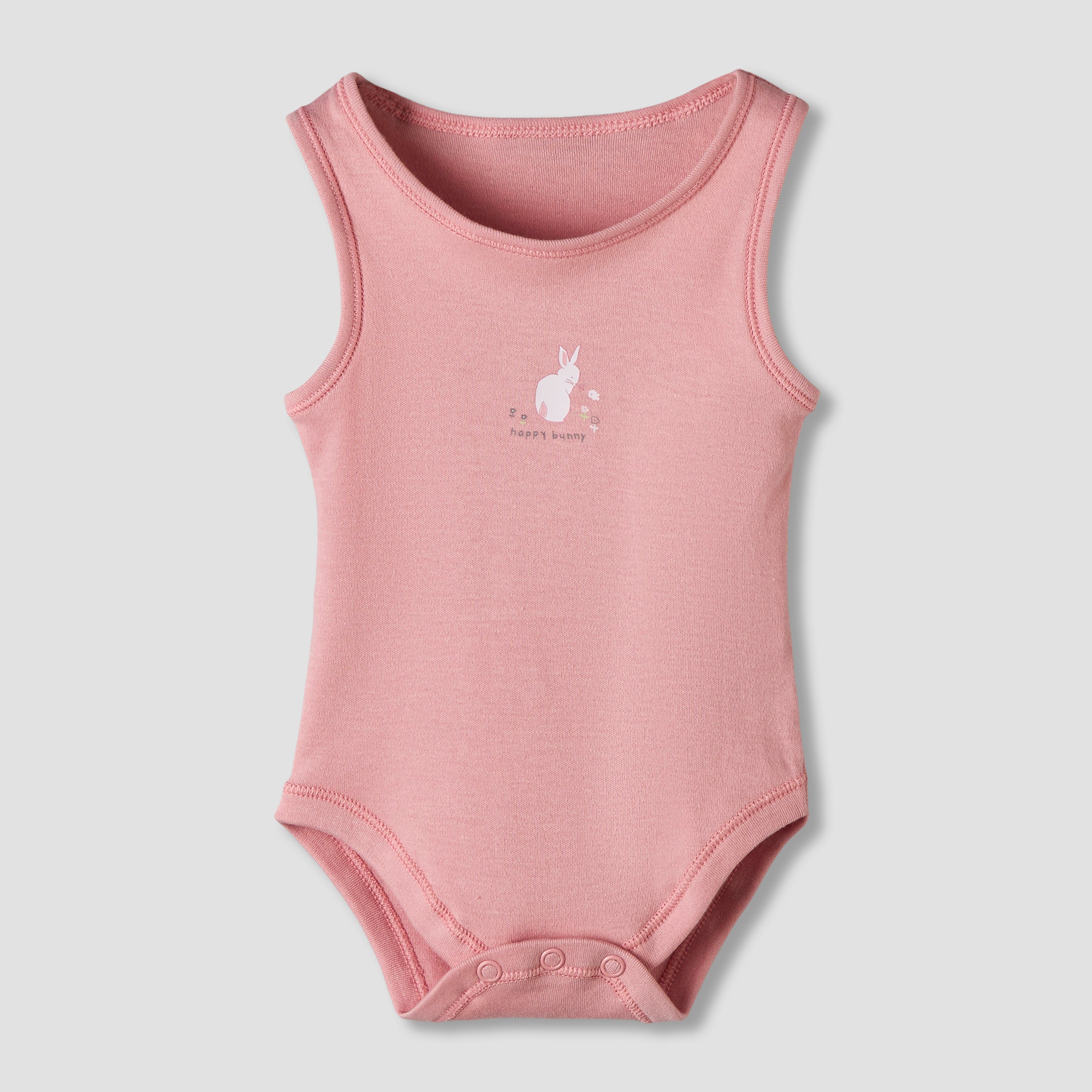 Pack of 7 Juniors Round Neck Sleeveless Bodysuit with Fun Prints