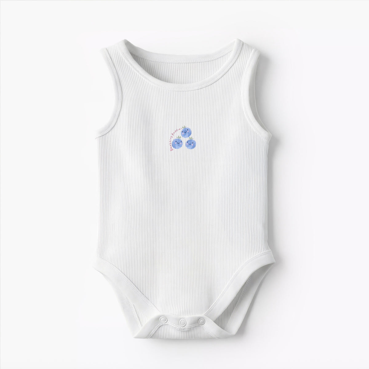Pack of 10 Juniors Round Neck Sleeveless Bodysuit with Fruits Print
