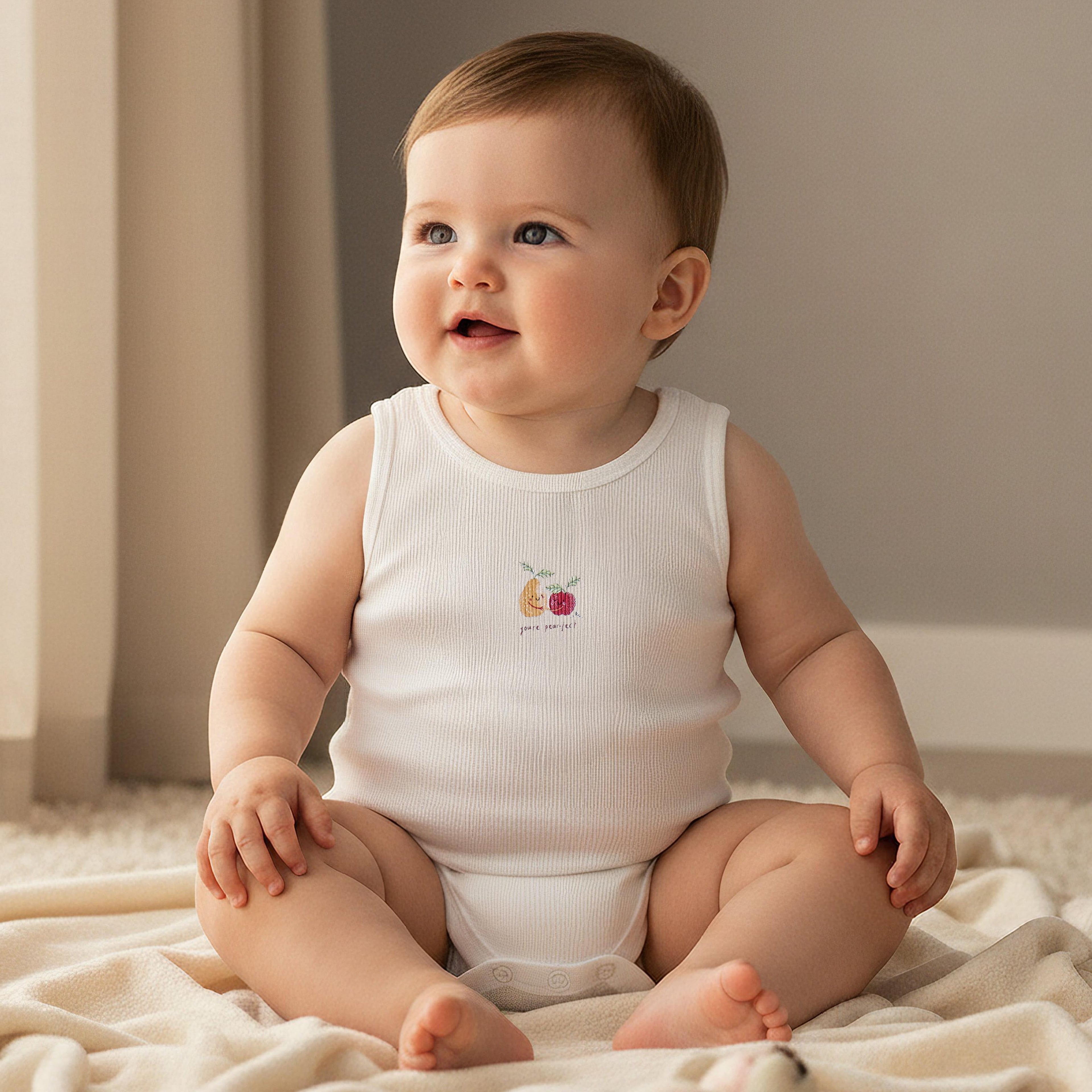 Pack of 10 Juniors Round Neck Sleeveless Bodysuit with Fruits Print