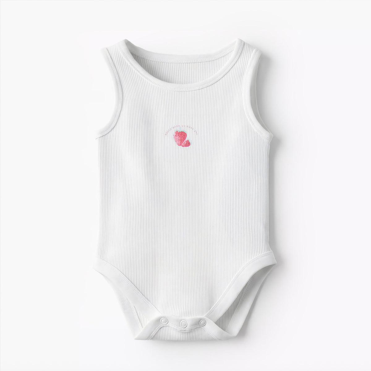 Pack of 10 Juniors Round Neck Sleeveless Bodysuit with Fruits Print