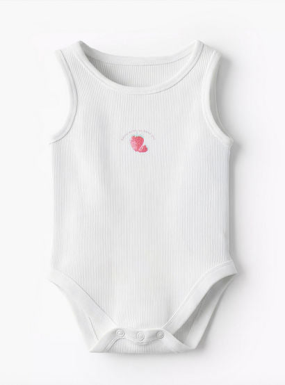 Pack of 10 Juniors Round Neck Sleeveless Bodysuit with Fruits Print-baby-boys-clothing-multipacks-image-5
