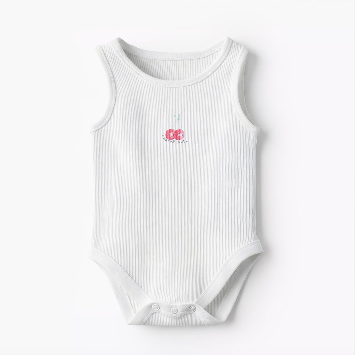 Pack of 10 Juniors Round Neck Sleeveless Bodysuit with Fruits Print