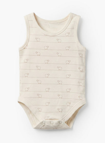 Pack of 7 Juniors Cotton Round Neck Sleeveless Bodysuit with Snap Button Closure-baby-girls-clothing-bodysuits-image-6