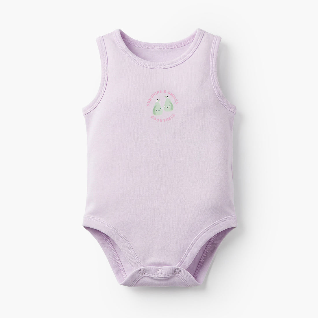Pack of 5 Juniors Cotton Crew Neck Sleeveless Bodysuit with Snap Button Closure