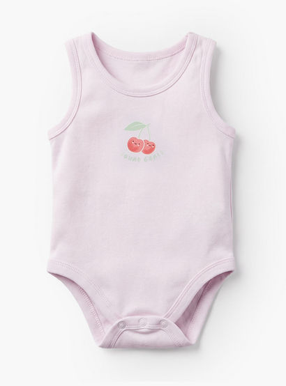 Pack of 5 Juniors Cotton Crew Neck Sleeveless Bodysuit with Snap Button Closure-baby-girls-clothing-bodysuits-image-5