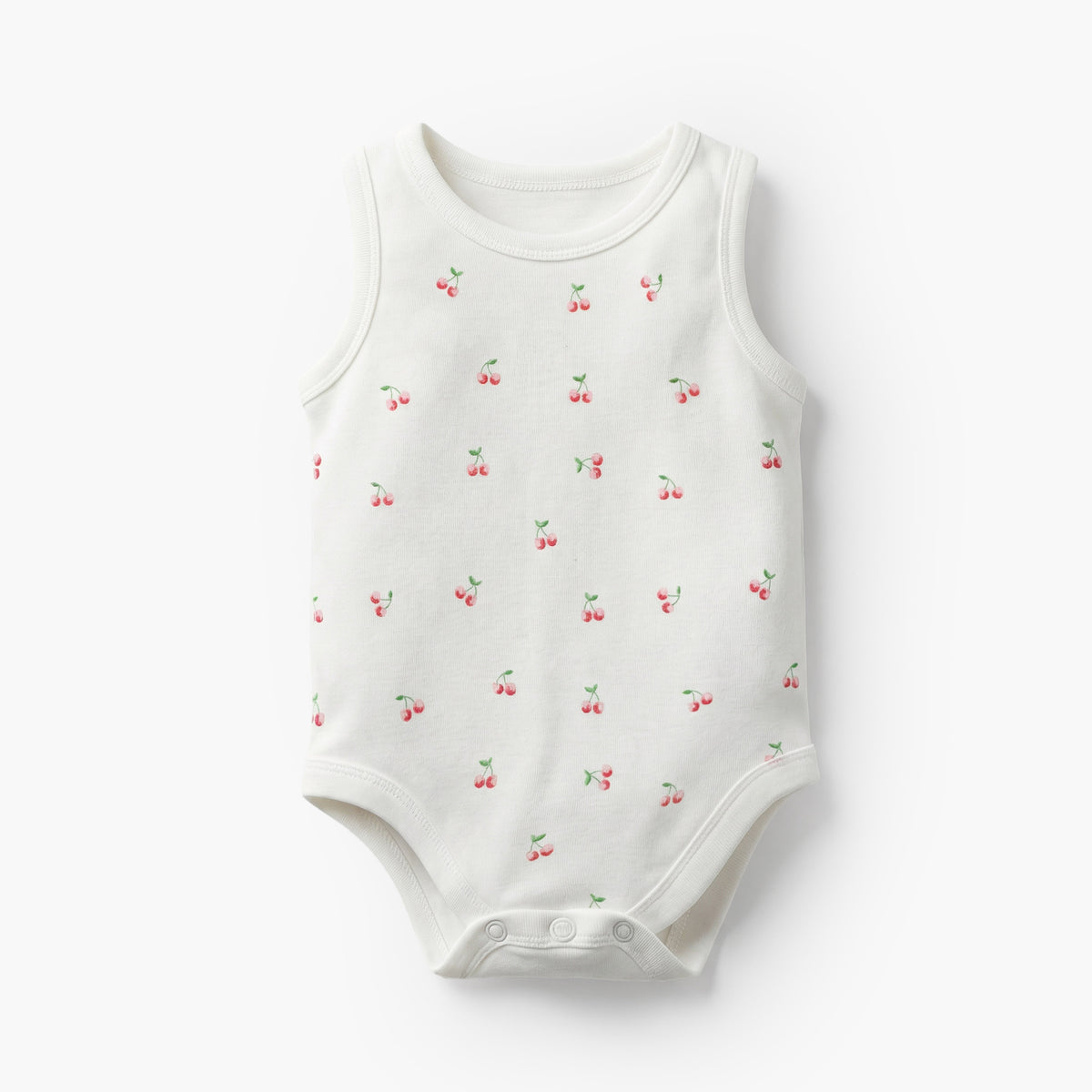 Pack of 5 Juniors Cotton Crew Neck Sleeveless Bodysuit with Snap Button Closure