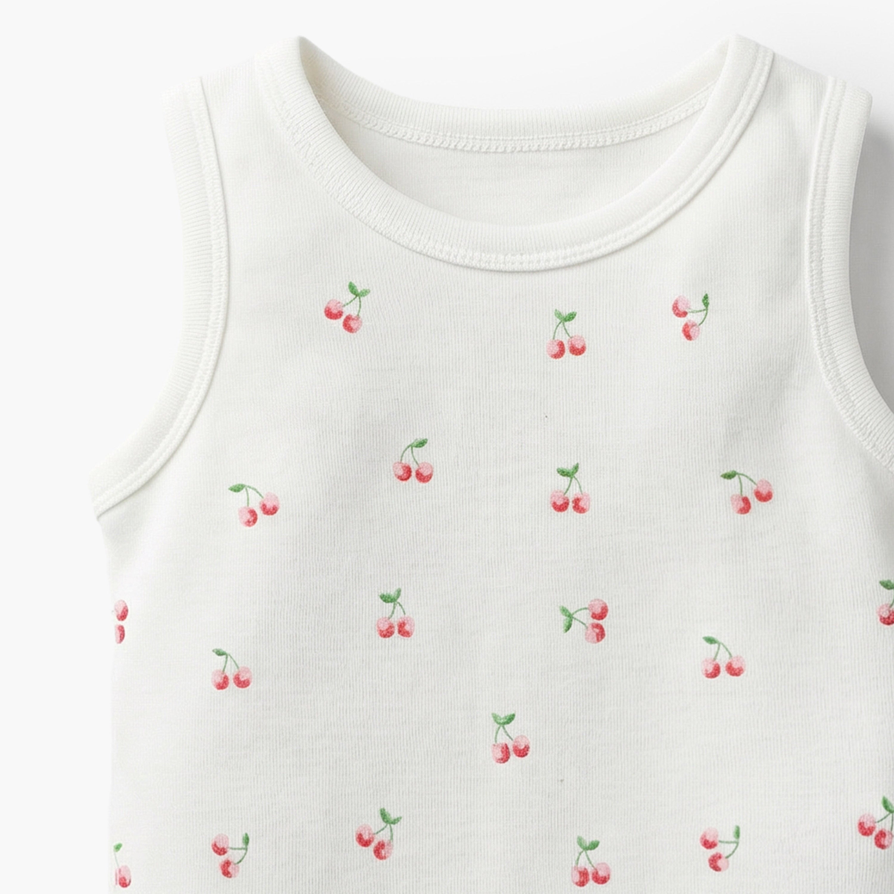 Pack of 5 Juniors Cotton Crew Neck Sleeveless Bodysuit with Snap Button Closure