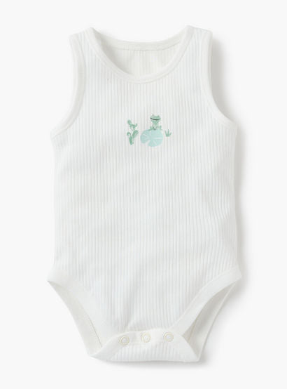 Juniors Assorted Sleeveless Bodysuit - Set of 5-baby-girls-clothing-bodysuits-image-3