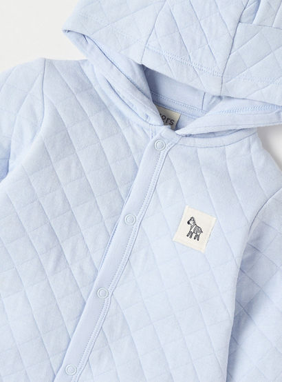 Juniors Quilted Hooded Sleepsuit with Long Sleeves and Button Closure-baby-boys-clothing-nightwear-sleepsuits-image-3