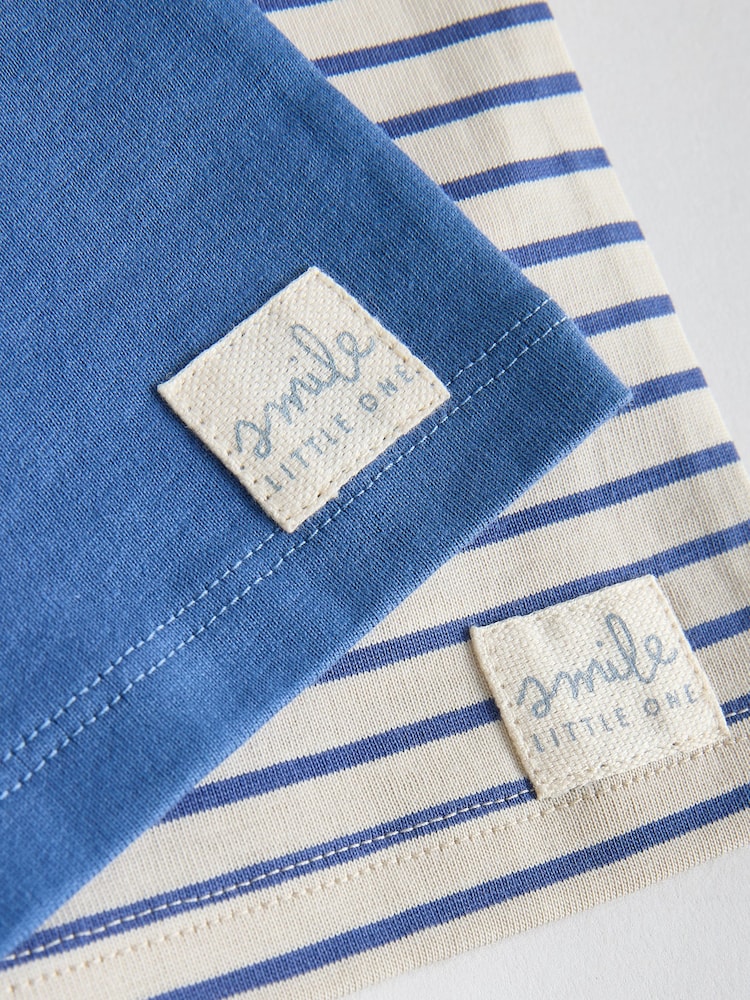 Blue Short Sleeve Baby T-Shirts 4 Pack (0mths-2yrs)