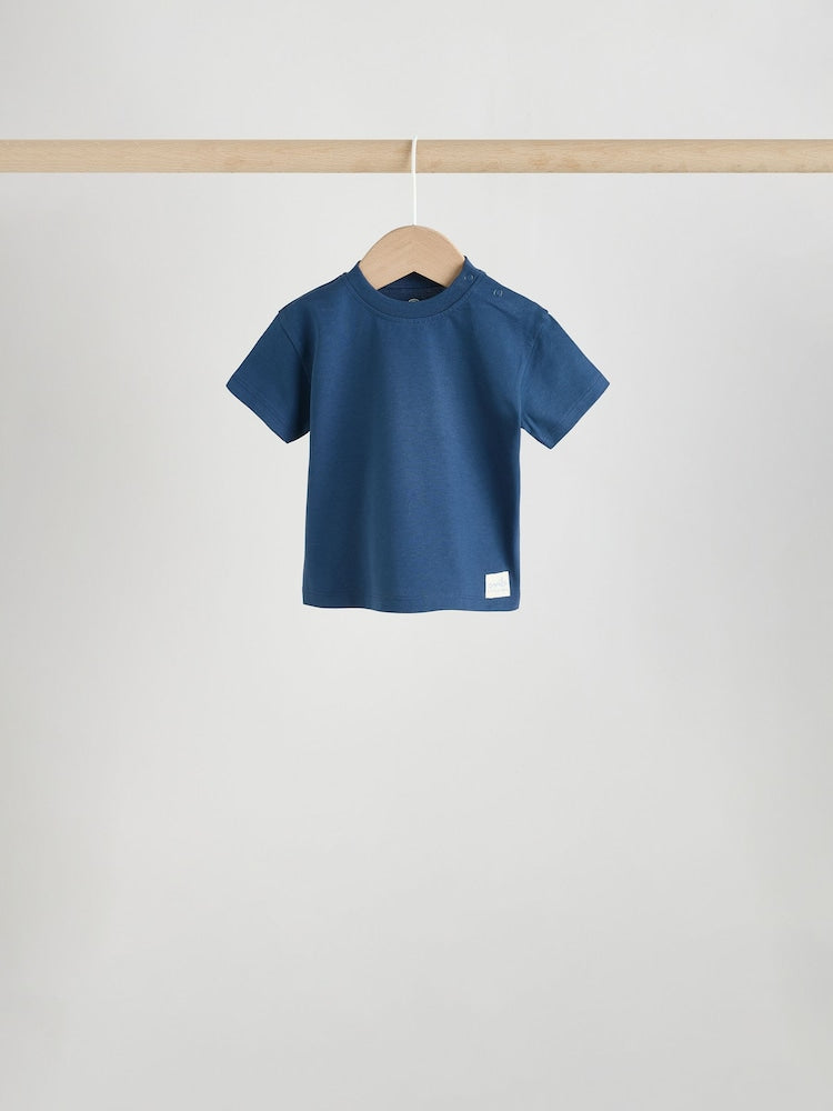 Blue Short Sleeve Baby T-Shirts 4 Pack (0mths-2yrs)