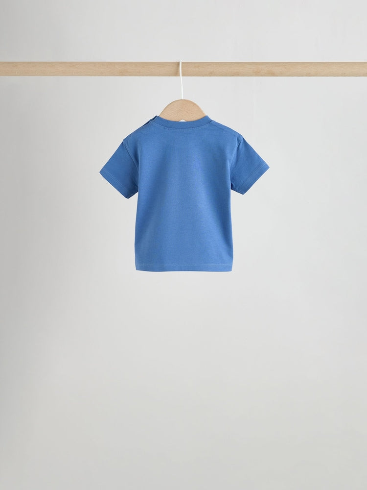 Blue Short Sleeve Baby T-Shirts 4 Pack (0mths-2yrs)