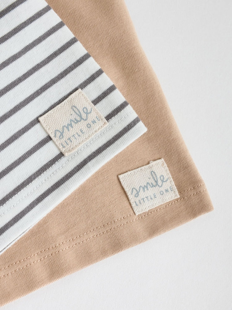 Mono/Neutral Short Sleeve Baby T-Shirts 4 Pack (0mths-2yrs)