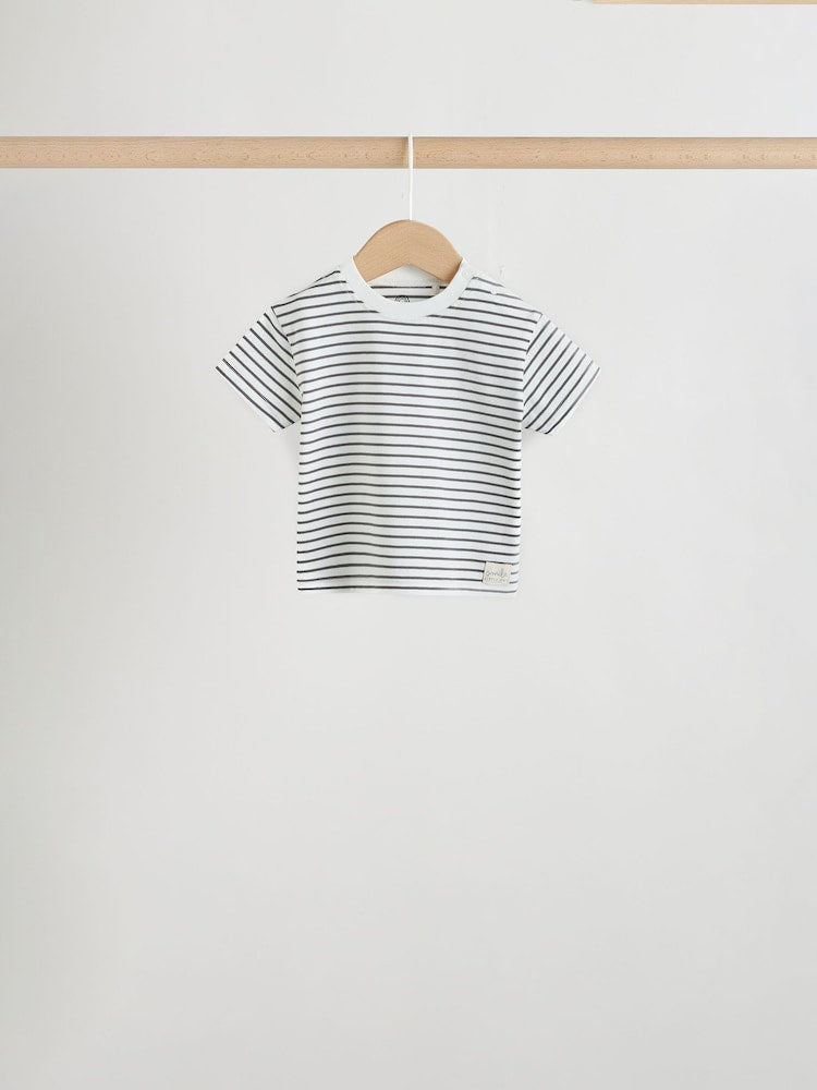 Mono/Neutral Short Sleeve Baby T-Shirts 4 Pack (0mths-2yrs)