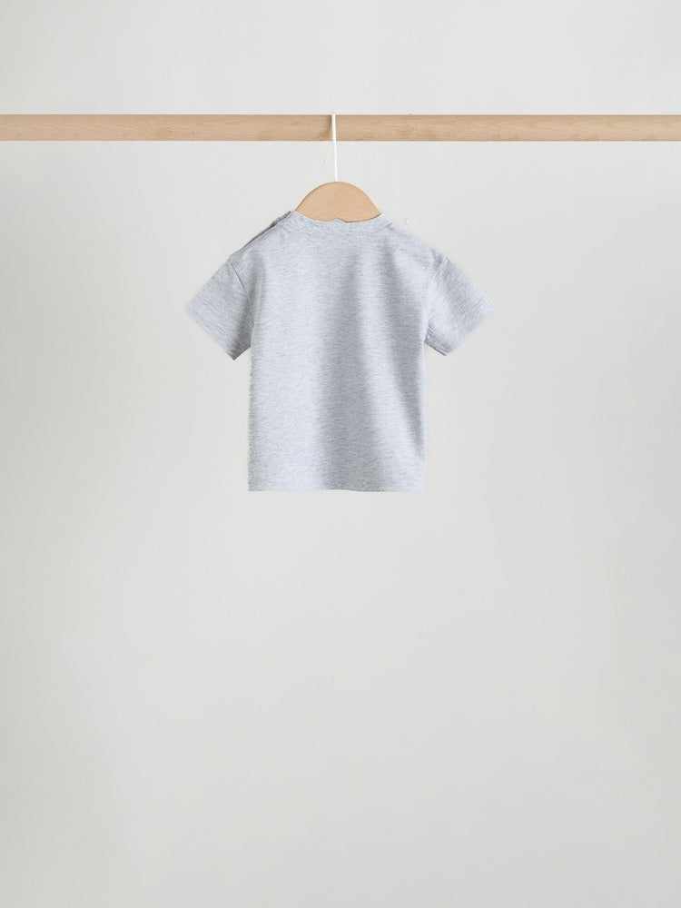 Mono/Neutral Short Sleeve Baby T-Shirts 4 Pack (0mths-2yrs)