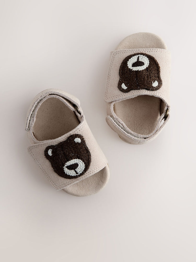 Neutral Bear Touch Fastening Baby Sandals (0-2mths)
