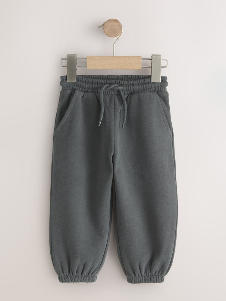 Charcoal Grey Regular Fit Soft Touch Jersey Joggers (3mths-7yrs)