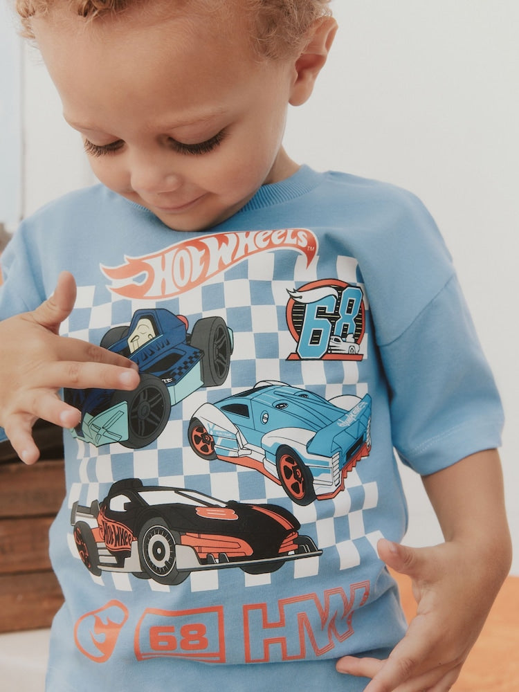 Blue Hot Wheels Short Sleeve T-Shirt (9mths-8yrs)
