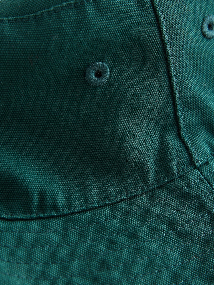 Green Cotton Canvas Bucket Hat (3mths-16yrs)