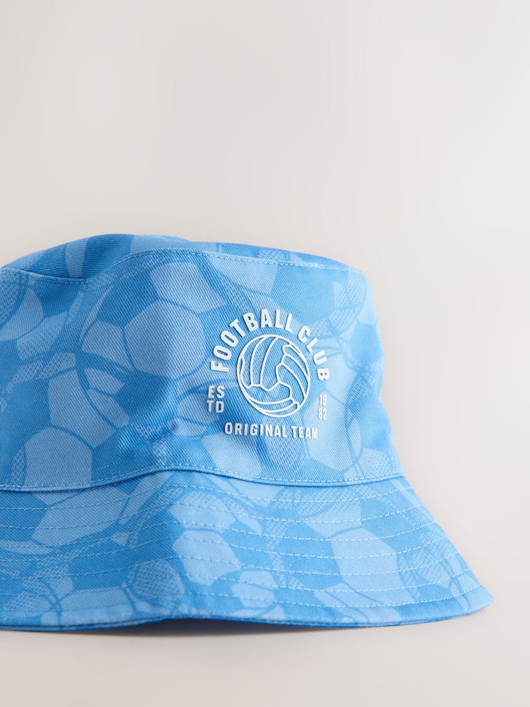 Blue Football All-Over-Print Bucket Hat (3-13yrs)