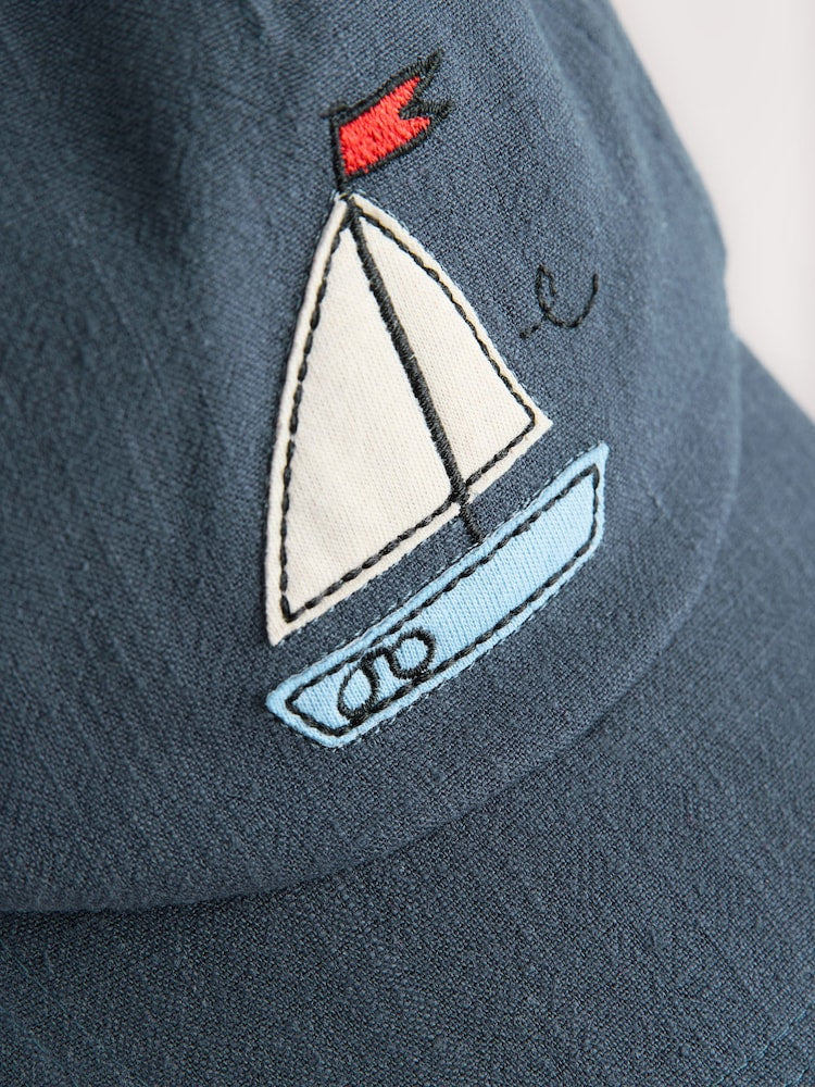 Blue Boats Cap Bucket Hats 2 Pack (3mths-10yrs)