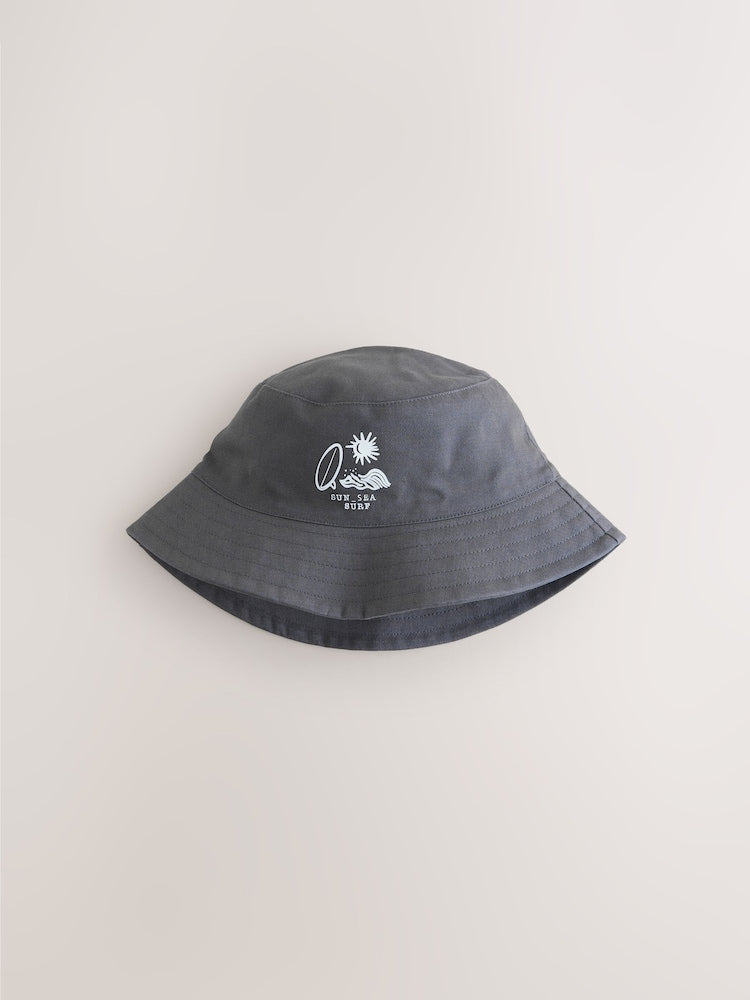 Black/Tan Palm Tree Bucket Hats 2 Pack (3mths-13yrs)