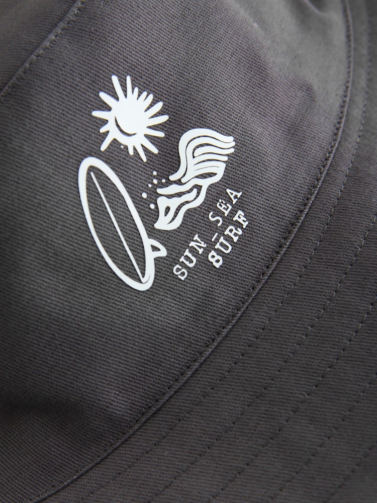 Black/Tan Palm Tree Bucket Hats 2 Pack (3mths-13yrs)