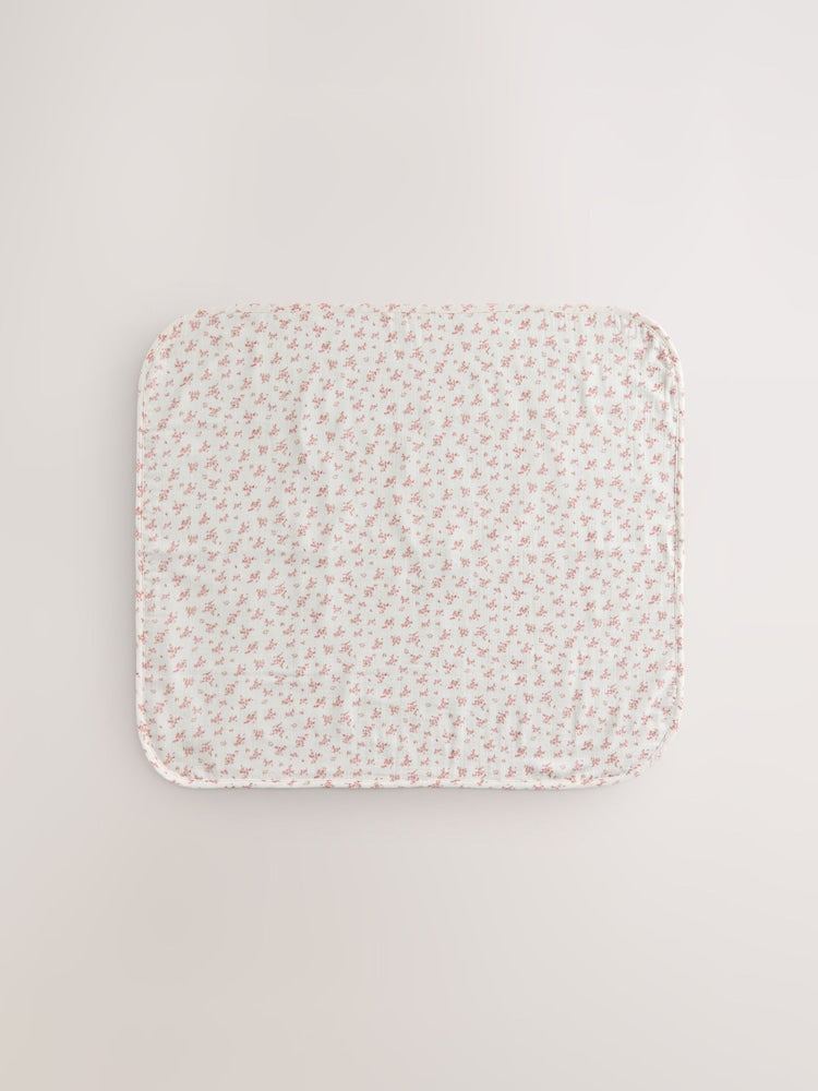 Pink Ditsy Floral Cotton Baby Muslin Blanket