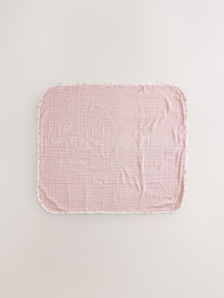 Pink Ditsy Floral Cotton Baby Muslin Blanket