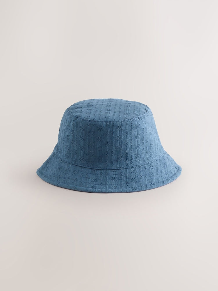 Khaki Green/Navy Blue Reversible Bucket Hats 2 Pack