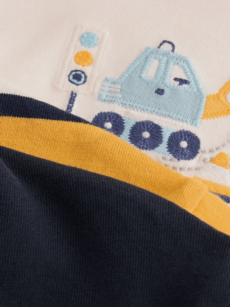 Navy Digger Embroidery Long Sleeve Graphic
