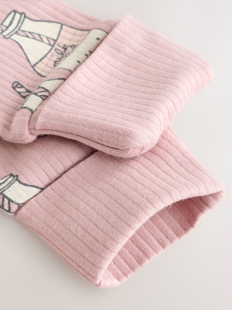 Pink Brunch Two Way Zip Baby Sleepsuits 3 Pack (0mths-3yrs)