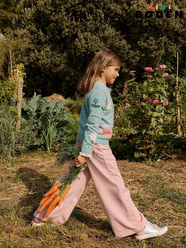 Boden Pink Wide Leg Jeans - Size 2-3 Years (92-98cm)
