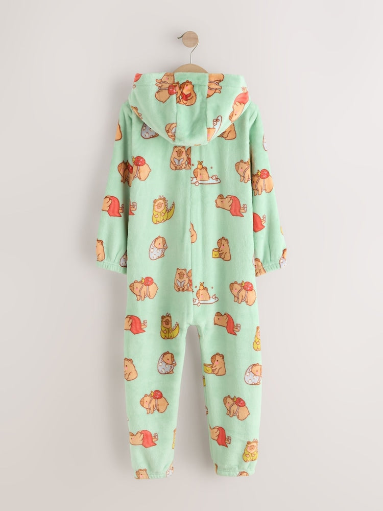 Blue Capybara Fleece All-in-One (1.5-16yrs)