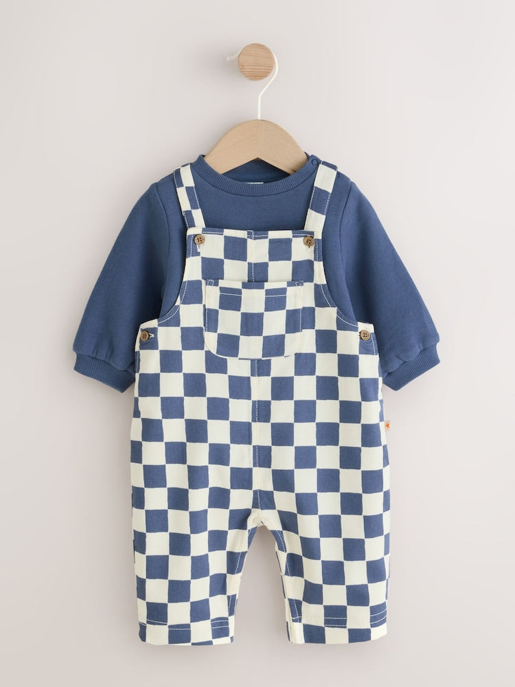 Navy Blue Checkerboard