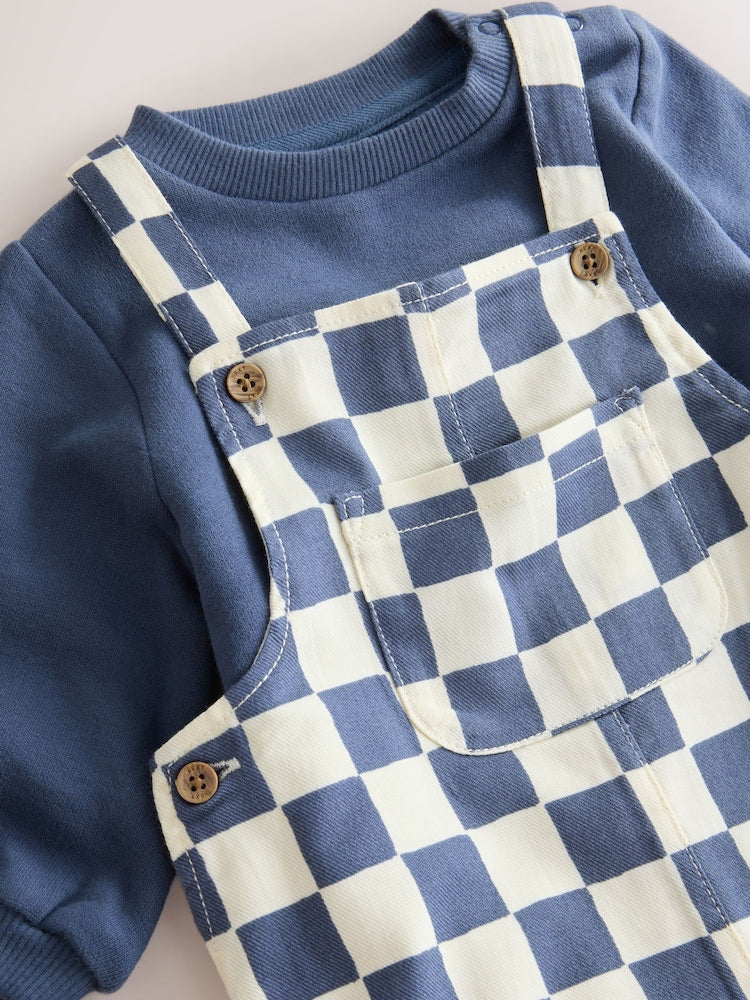 Navy Blue Checkerboard