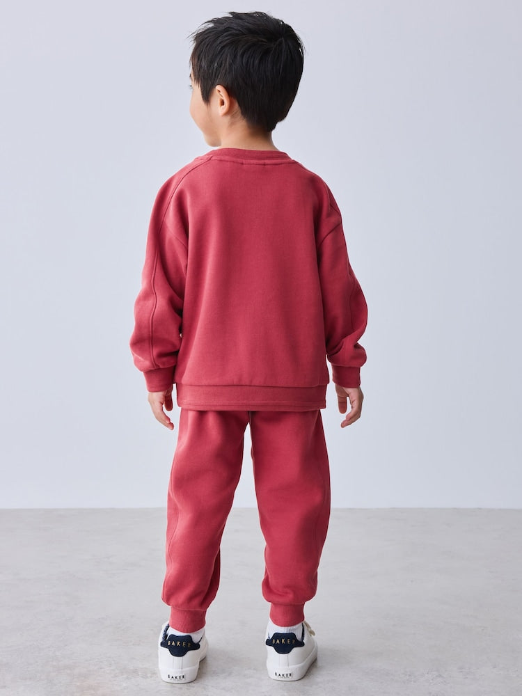 Baker by Ted Baker Red Sweatshirt and Joggers Set