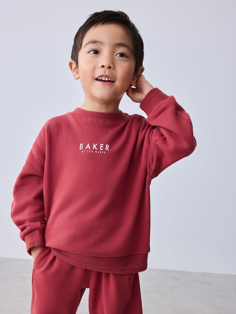 Baker by Ted Baker Red Sweatshirt and Joggers Set