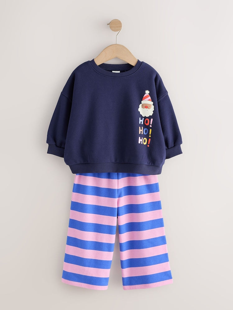 Navy/Purple Christmas Santa