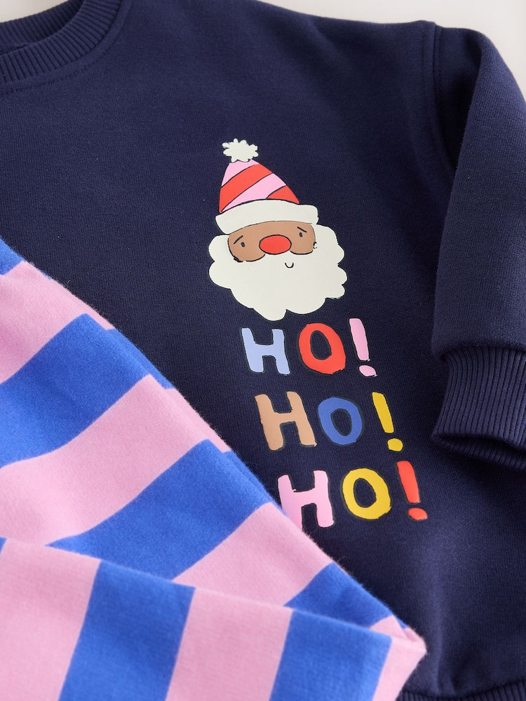 Navy/Purple Christmas Santa