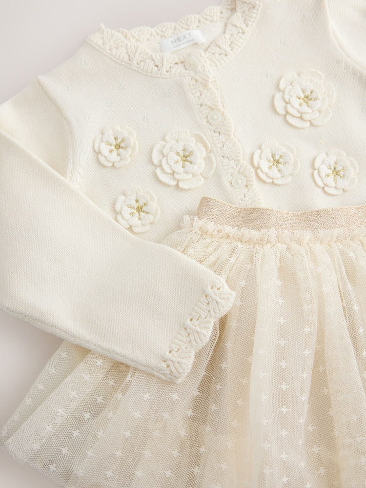 Ecru White Party Occasion Skirt Set (3mths-10yrs)