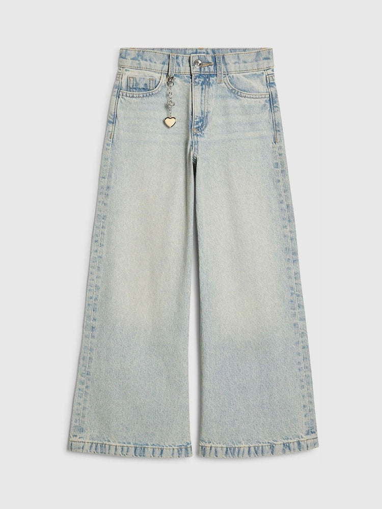 River Island Wash Blue Wide Fit Light Wash Jeans
