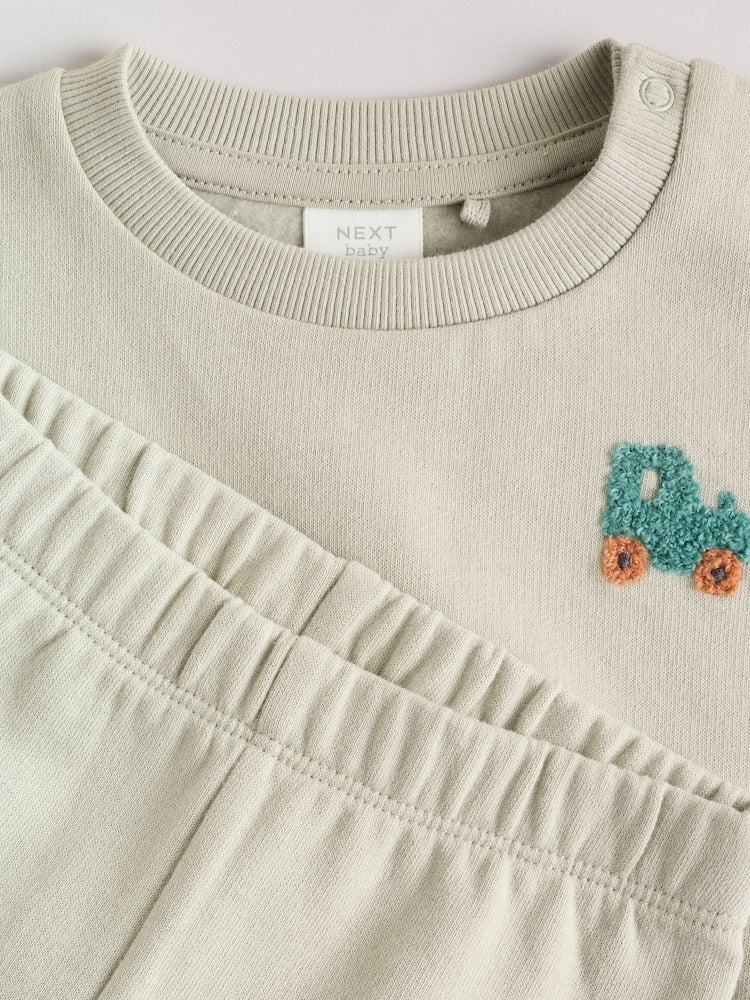 Sage Green Baby Sweater and Joggers Set (0mths-2yrs)