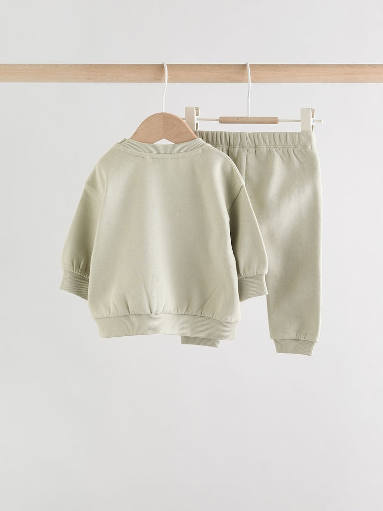 Sage Green Baby Sweater and Joggers Set (0mths-2yrs)