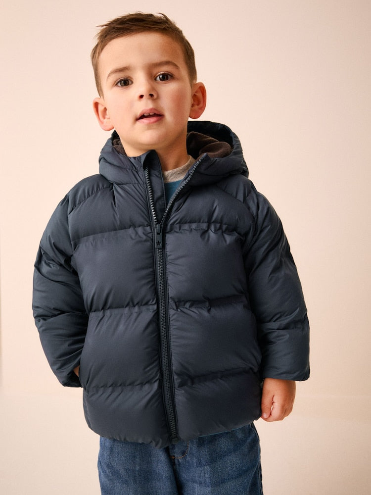 Navy Padded Coat (3mths-7yrs) - Navy / 12 - 18 Months (80 - 86cm)