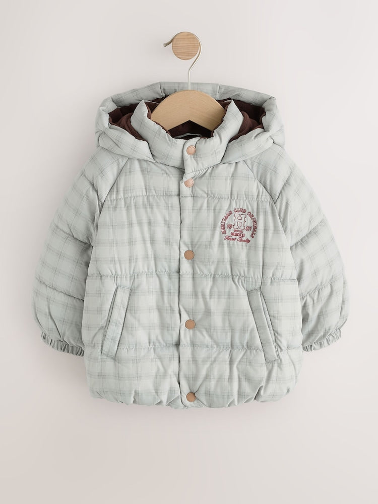 Check Hooded Padded Coat (6mths-7yrs) - Check / 12 - 18 Months (80 - 86cm)