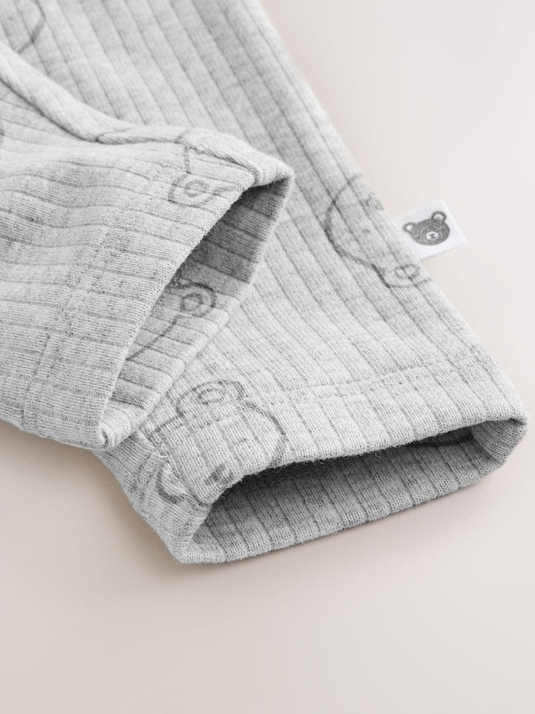 White/Grey Delicate Bear Top and Legging Baby Set (0mths-2yrs)