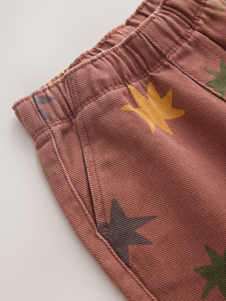 Multi Red Pull On Wide Trousers (3mths-7yrs)