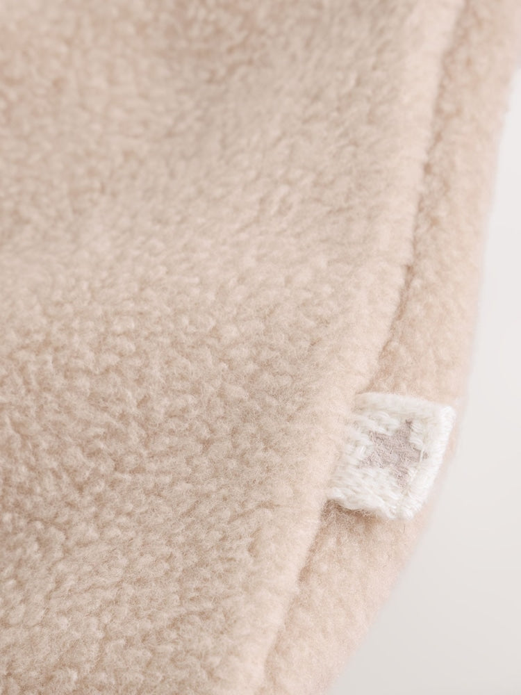 Neutral Micro Fleece Two Way Zip Baby Sleepsuits 4 Pack
